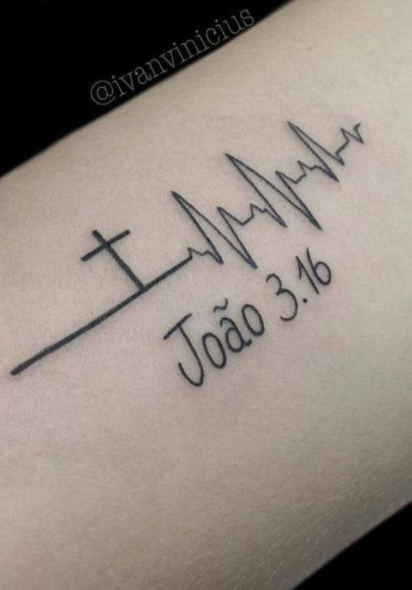 João 3:16 - Tattoo Cristã Feminina